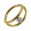 Clicker-Ring- / Conch-Piercing Zwei St&auml;be Eloxiert Golden Strass Wei&szlig;