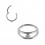 Piercing Anillo Clicker Dos Barras Metálico Strass Blanco