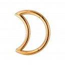 Daith-Piercing Clicker-Ring Eloxiert Golden Rosa Halbmond Winkelig