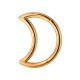 Angular Crescent Moon Rose Gold Anodized Piercing Clicker Ring