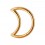 Piercing Clicker Ring Eloxiert Golden Rosa Halbmond Winkelig
