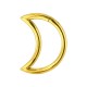 Angular Crescent Moon Gold Anodized Piercing Clicker Ring