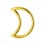 Angular Crescent Moon Gold Anodized Piercing Clicker Ring