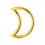 Daith-Piercing Clicker-Ring Eloxiert Golden Halbmond Winkelig