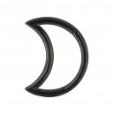 Daith-Piercing Clicker-Ring Eloxiert Schwarz Halbmond Winkelig