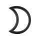 Angular Crescent Moon Black Anodized Daith Piercing Clicker Ring