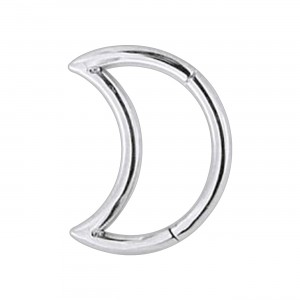 Daith-Piercing Clicker-Ring Metallisiert Halbmond Winkelig