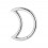 Daith-Piercing Clicker-Ring Metallisiert Halbmond Winkelig