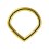 Piercing Clicker Ring Eloxiert Golden Birne Winkelig