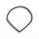 Daith-Piercing Clicker-Ring Metallisiert Birne Winkelig