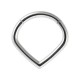 Daith-Piercing Clicker-Ring Metallisiert Birne Winkelig