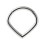 Angular Pear Metallized Piercing Clicker Ring