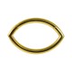 Daith-Piercing Clicker-Ring Eloxiert Golden Mandel Winkelig