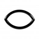 Angular Almond Black Anodized Daith Piercing Clicker Ring