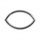 Daith-Piercing Clicker-Ring Metallisiert Mandel Winkelig