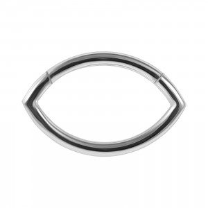 Daith-Piercing Clicker-Ring Metallisiert Mandel Winkelig