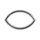 Daith-Piercing Clicker-Ring Metallisiert Mandel Winkelig