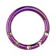 Piercing Daith Anillo Clicker Anodizado Rosa 5 Strass Blancos Incrustados