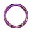 Daith-Piercing Clicker-Ring Eloxiert Rosa 5 Wei&szlig;e Verkrustete Strass