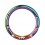 Daith-Piercing Clicker-Ring Eloxiert Mehrfarbig 5 Wei&szlig;e Verkrustete Strass
