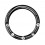 Daith-Piercing Clicker-Ring Eloxiert Schwarz 5 Wei&szlig;e Verkrustete Strass