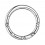 Daith-Piercing Clicker-Ring Metallisiert 5 Wei&szlig;e Verkrustete Strass