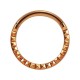 Multi-Pyramids Rose Gold Anodized Hinged Clicker Ring