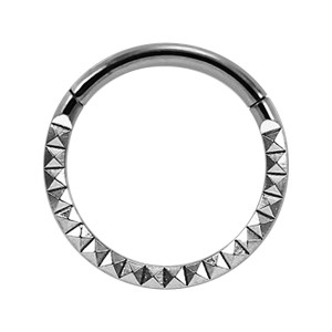 Daith-Piercing Clicker-Ring Metallisiert Scharnier Multi-Pyramiden