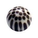 Brown/White Cheetah Dots Acrylic Piercing Loose Ball