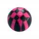 Pink/Black Checkered Acrylic Piercing Loose Ball