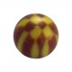 Brown/Yellow Checkered Acrylic Piercing Loose Ball