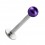 Lippen- / Labret-Piercing Stahl 316L Falsche Perle Lila