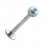 Piercing Labret / Lippe Stahl 316L Falsche Perle Hellblau