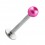 Lippen- / Labret-Piercing Stahl 316L Falsche Perle Rosa