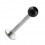 Lippen- / Labret-Piercing Stahl 316L Falsche Perle Schwarz
