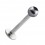 Lippen- / Labret-Piercing Stahl 316L Falsche Perle Grau