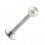 Lippen- / Labret-Piercing Stahl 316L Falsche Perle Perlwei&szlig;