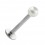 Lippen- / Labret-Piercing Stahl 316L Falsche Perle Reinwei&szlig;