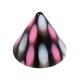 Einzelne Piercing-Spitze Acryl Punkte Gepard Rosa / Weiß / Schwarz
