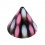 Einzelne Piercing-Spitze Acryl Punkte Gepard Rosa / Wei&szlig; / Schwarz