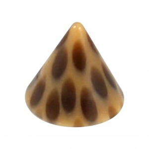 Brown/Brown Cheetah Dots Acrylic Only Piercing Spike