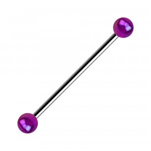 Industrial-Piercing Kugeln Acryl Effekt Schimmernd Lila