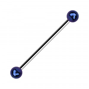 Industrial-Piercing Kugeln Acryl Effekt Schimmernd Schwarz