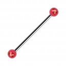 Industrial-Piercing Kugeln Acryl Effekt Schimmernd Rosa