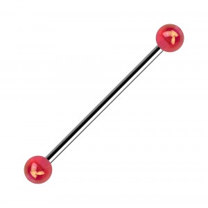 Industrial-Piercing Kugeln Acryl Effekt Schimmernd Rosa