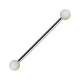 Industrial-Piercing Kugeln Acryl Effekt Schimmernd Weiß