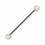 Industrial-Piercing Kugeln Acryl Effekt Schimmernd Wei&szlig;