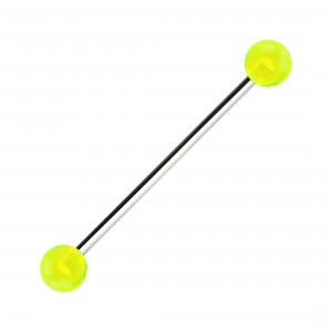 Industrial-Piercing Acryl Transparent Gr&uuml;n Kugeln