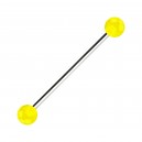 Industrial-Piercing Acryl Transparent Gelb Kugeln