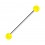 Industrial-Piercing Acryl Transparent Gelb Kugeln